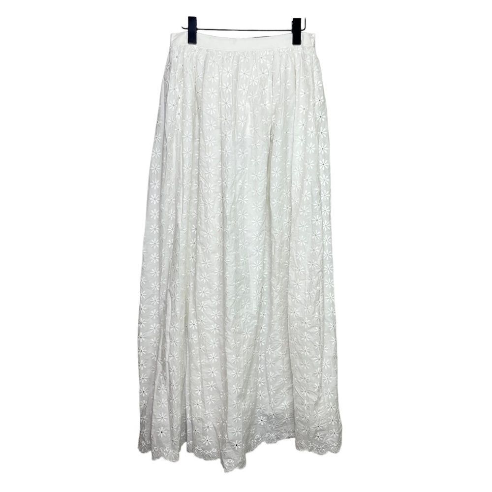 NEW Caroline Constas Kassandra Skirt White Eyelet Size Medium - Picture 4 of 13